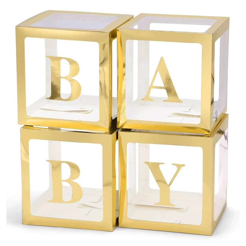 Gold Baby Blocks Decor